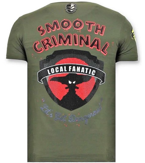 Local Fanatic Stoere Heren T-shirt - Crime Empire - Groen
