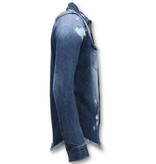 Enos Lange Spijkeroverhemd - Denim Blouse Heren - Blauw