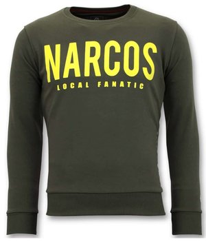 Local Fanatic Exclusieve Sweater Mannen - Narcos Trui - Groen