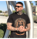 Local Fanatic Rebel Pharaoh - Exclusieve T shirt Mannen - 6322Z - Zwart