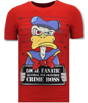 LF Luxe Heren T shirt - Alcatraz Prisoner  - Rood