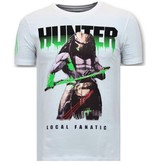 Local Fanatic Luxe Heren T shirt - Predator Hunter - Wit