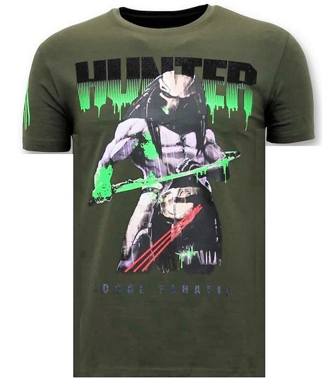 Local Fanatic Stoere Heren T-shirt - Predator Hunter - Groen