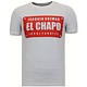 Luxe Heren T-shirt - Joaquin Guzman El Chapo - Wit