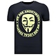 Exclusief Heren T-shirt - We Are Anonymous - Blauw