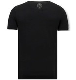 Local Fanatic T-shirt Mannen Met Print - Zwitsal Met Sunglass - Zwart