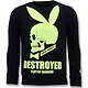 Luxe Sweater Mannen - Destroyed Playtoy - Navy /Zwart