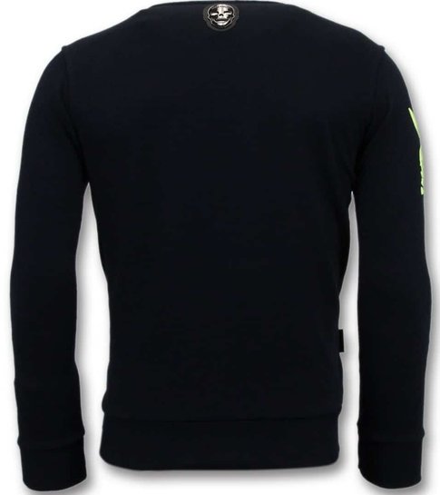 Local Fanatic Luxe Sweater Mannen - Destroyed Playtoy - Navy /Zwart