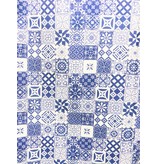 TONY BACKER Luxe Trendy Overhemden Heren -  Digitale Print - 3055 - Blauw