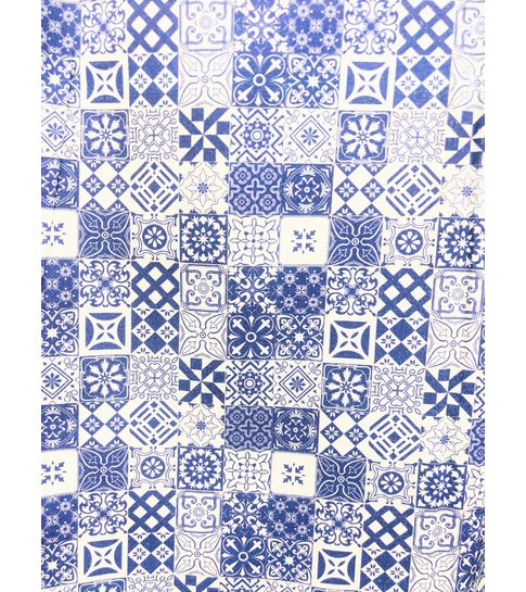 TONY BACKER Luxe Trendy Overhemden Heren -  Digitale Print - 3055 - Blauw