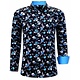 Exclusieve Heren Overhemden Online - 3066 - Blauw/Zwart