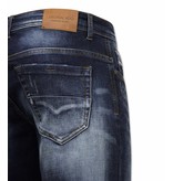TRUE RISE Stretch Spijkerbroeken voor Mannen - A-11016 - Blauw