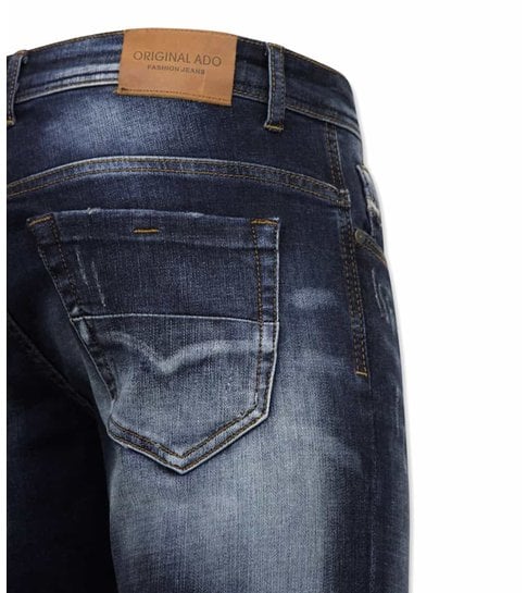 TRUE RISE Stretch Spijkerbroeken voor Mannen - A-11016 - Blauw