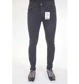 TRUE RISE Nette Heren Stretch Jeans - Slim Fit - 5413 - Zwart / Grijs
