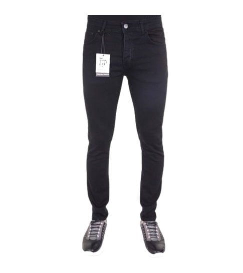 TRUE RISE Nette Heren Stretch Broek  - Slim Fit - 5412 - Zwart