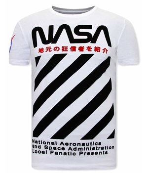 Local Fanatic Stoere Nasa Shirt Heren - Wit