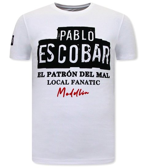 Local Fanatic T-shirt Heren El  Patron - Wit