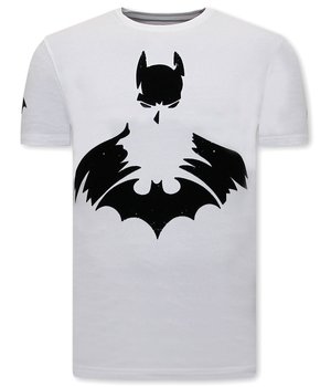 Local Fanatic Coole Shirts Heren - Batman Print - Wit