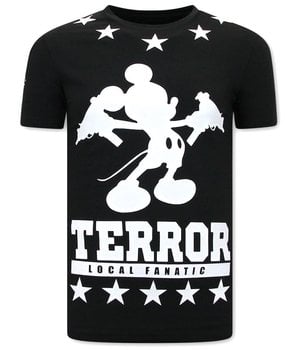 Local Fanatic Exclusief Mannen T-shirt  - Terror Mouse - Zwart