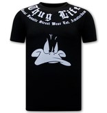 Local Fanatic Heren T shirt Korte Mouw  - Thug Life - Zwart