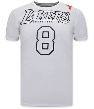 Local Fanatic Heren Lakers T-shirt - Bryant - Wit