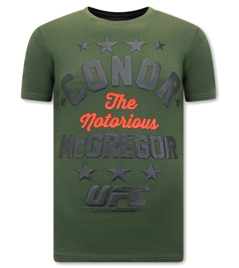 Local Fanatic The Notorious Mcgregor Print Shirt Heren - UFC - Groen