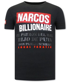 Local Fanatic Print Shirt Heren  - Narcos - Zwart