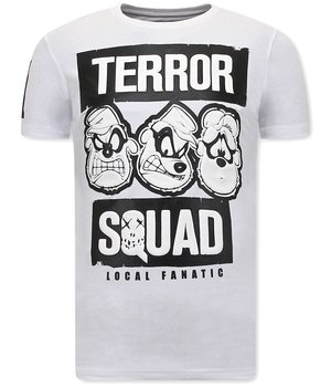 Local Fanatic Heren T shirts met Print - Beagle Boys Squad  - Wit