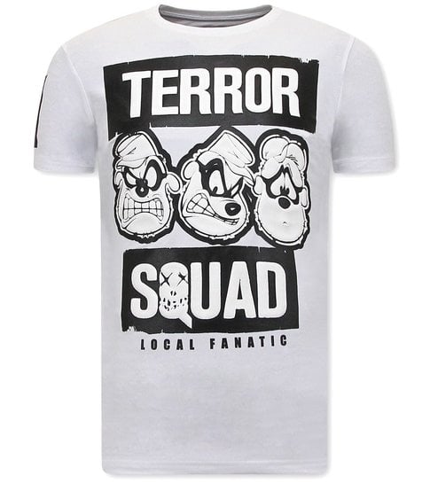 Local Fanatic Heren T shirts met Print - Beagle Boys Squad  - Wit