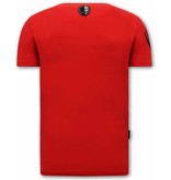 Local Fanatic T shirt met Print Heren  - Wolverine  T shirt X Man - Rood