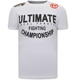 Local Fanatic Ultimate Fighting Heren Tshirt  - Wit