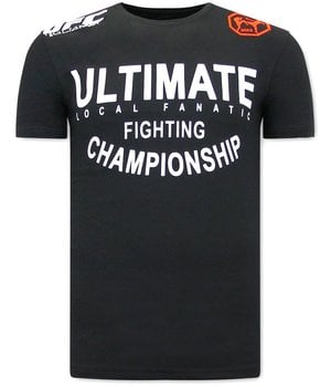 Local Fanatic Ultimate Fighting Heren Tshirt  - Zwart