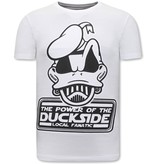Local Fanatic T shirts Print Heren - DuckSide - Wit