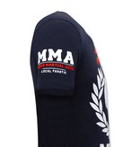 Local Fanatic  T-shirt Heren met Opdruk - MMA Fighter - Blauw