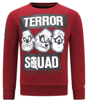 Local Fanatic Heren Sweater met Print - Terror Beagle Boys - Bordeaux