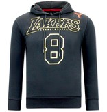 Local Fanatic Hoodie Heren Print - Lakers - Zwart