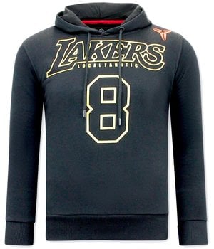Local Fanatic Hoodie Heren Print - Lakers - Zwart