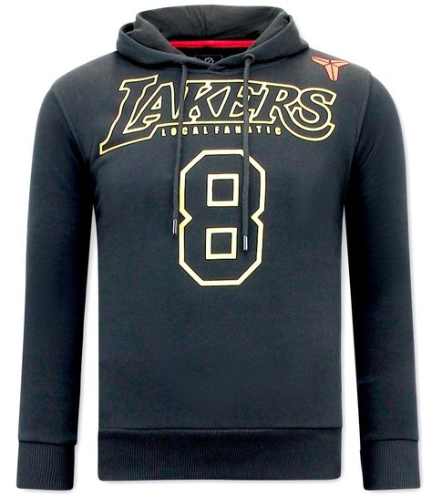 Local Fanatic Hoodie Heren Print - Lakers - Zwart