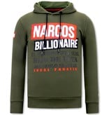 Local Fanatic Hoodie Heren Print - Narcos Billionaire  - Groen