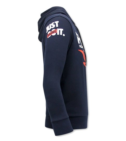 Local Fanatic Hoodie Heren Print - The Rock- Blauw / Navy