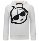 Local Fanatic Hoodie Heren Print - Zwitsal - Creme