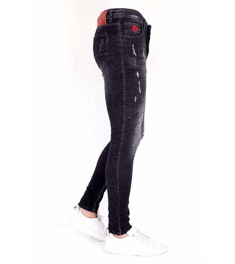 Local Fanatic Exclusive Jeans met Scheuren Heren  - 1012 - Zwart