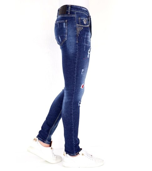 LF Exclusieve Heren Jeans met Studs - 1025 - Blauw