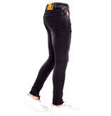 LF Exclusieve Broek met Gaten en Verfspatten - 1028 - Zwart