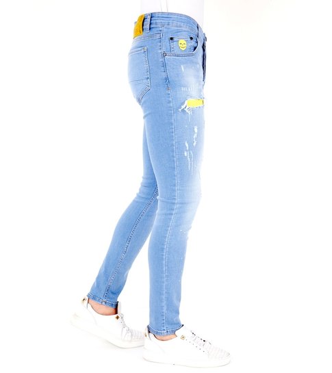 Steil Onverenigbaar geur Exclusieve Lichtblauwe Jeans met Gaten Heren | NiEUW | - Style Italy
