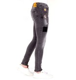 LF Exclusieve Grijze Jeans met Verfspatten Heren - 1034 - Grijs