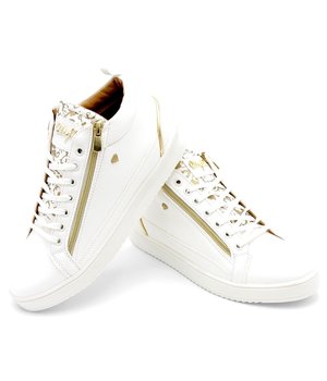 Cash Money Heren Sneaker - Majesty White Gold - CMS98 - Wit