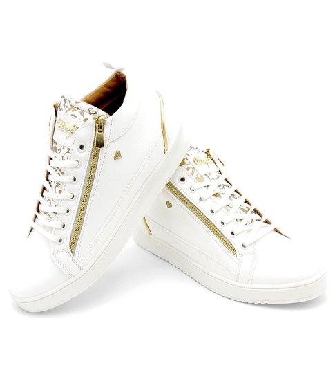 Cash Money Heren Sneaker - Majesty White Gold - CMS98 - Wit