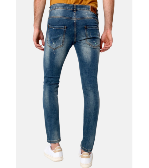 TRUE RISE Slim Fit Spijkerbroek Heren - D-3092 - Blauw