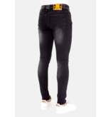 LF Exclusieve Broek met Gaten en Verfspatten - 1028 - Zwart